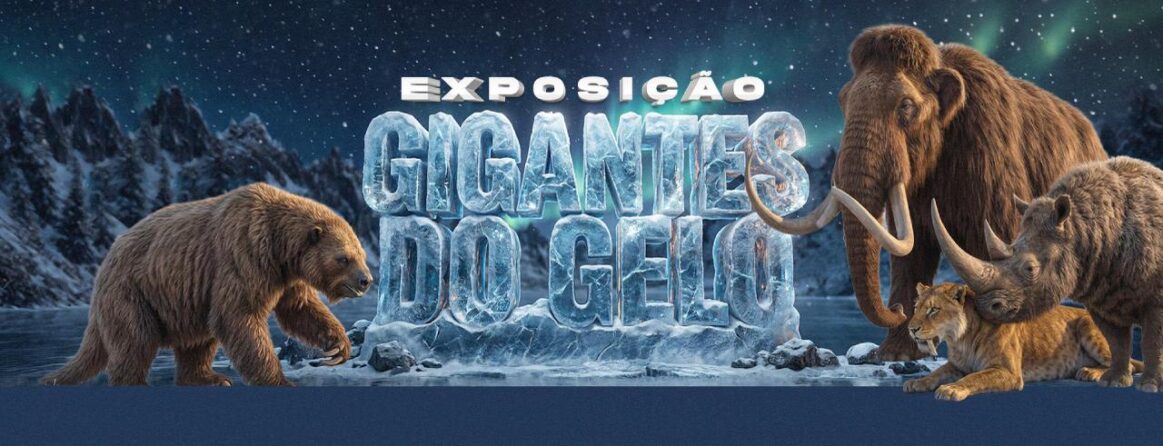 Gigantes do Gelo, exposição gratuita Recife, Era Glacial, RioMar Recife, animatrônicos
