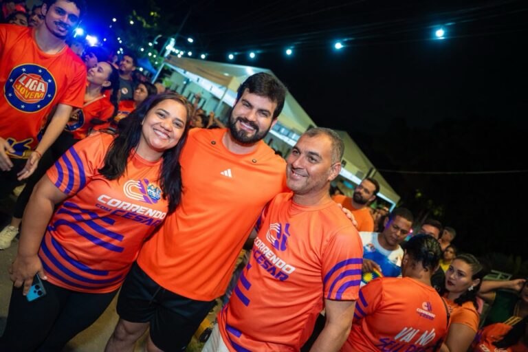 Treinão Igarassu, César Ramos, Raquel Lyra, evento esportivo, política Igarassu, campanha eleitoral
