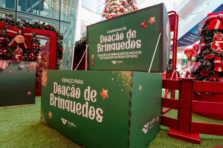 Natal Solidário, RioMar Recife, doação de brinquedos, creches Pina, agendamento Natal